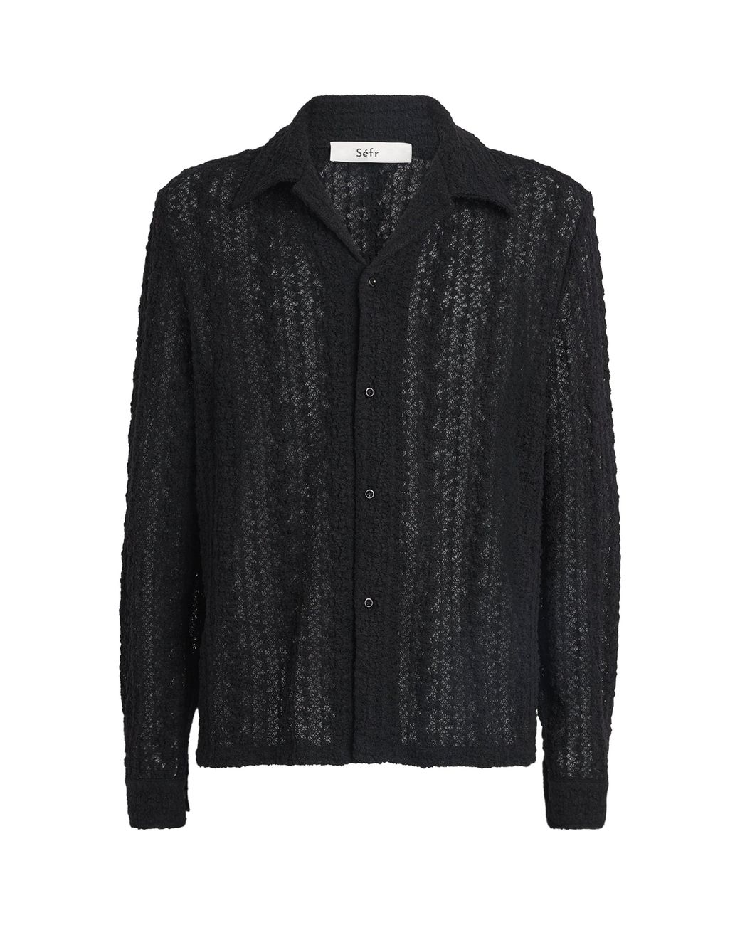 Séfr Wool-Blend Lace Jagou Shirt in Black for Men | Lyst