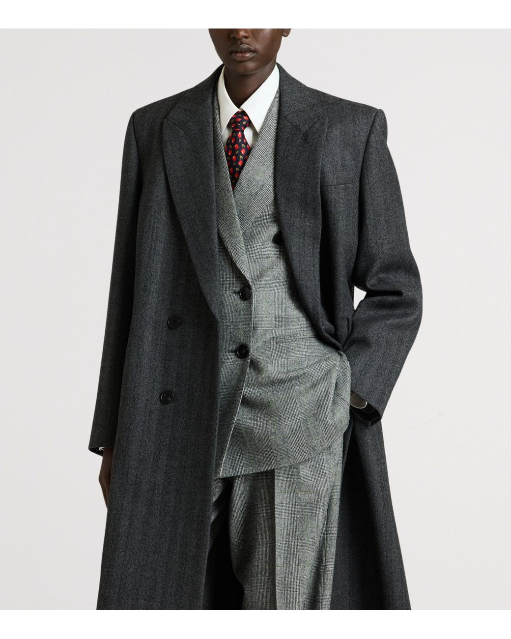 Givenchy Black Wool Longline Coat