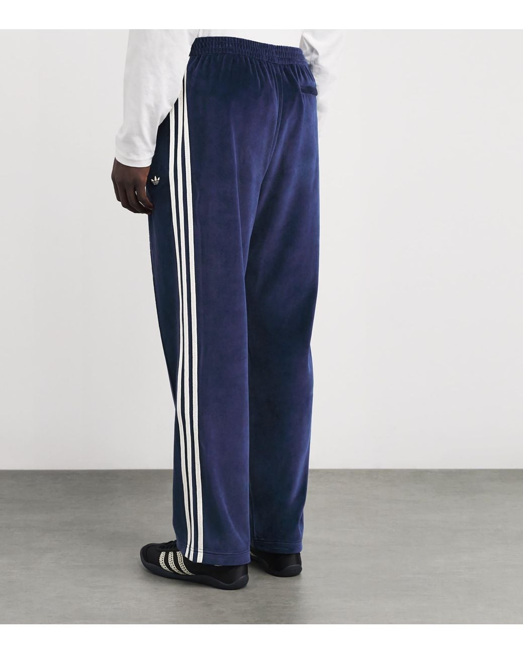 Adidas Blue X Wales Bonner Velour Track Pants for men