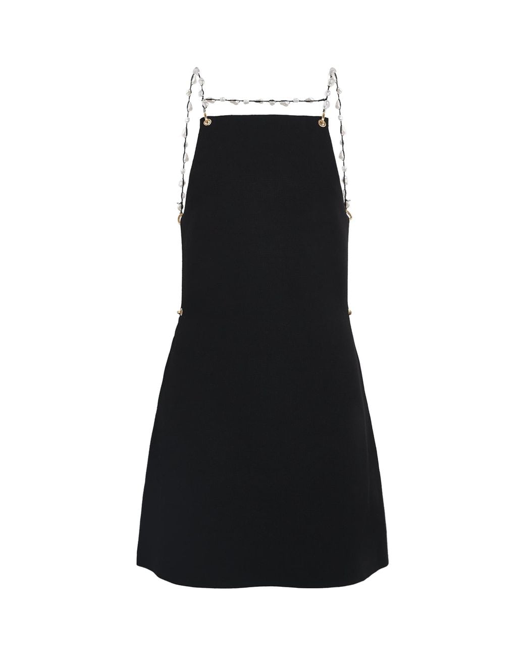 Cult Gaia Black Pearl-Embellished Melba Mini Dress