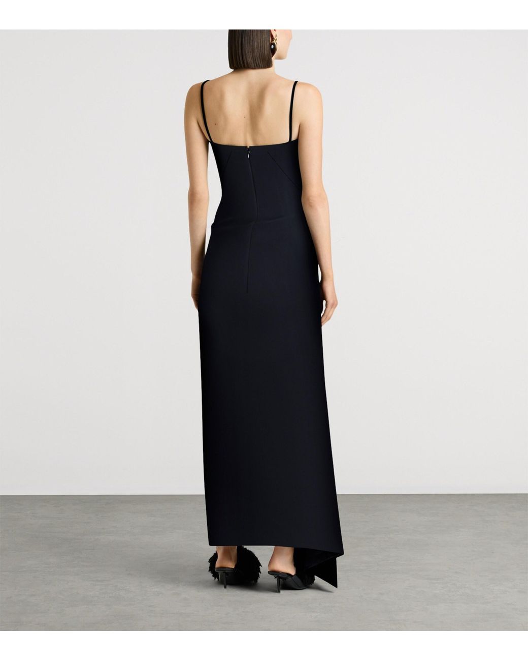 Givenchy Black Square-Neck Maxi Dress