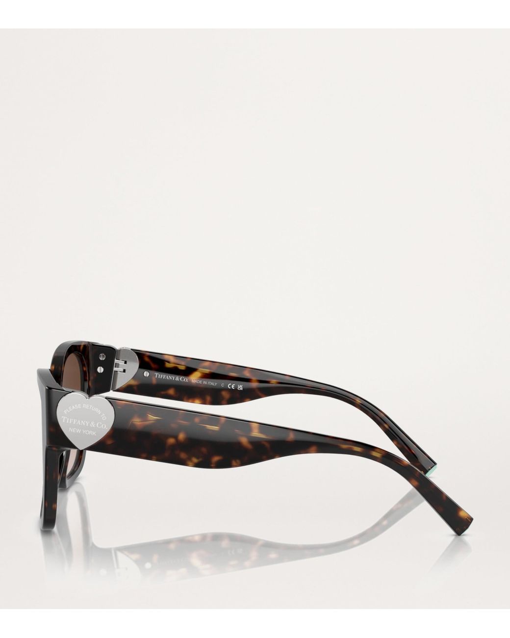 Tiffany & Co Brown Acetate Square Oversized Sunglasses
