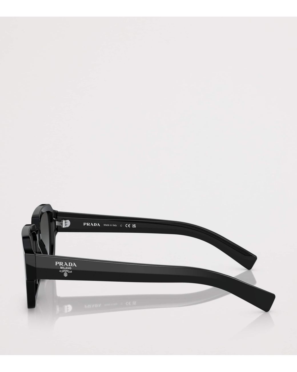 Prada Black Acetate Square Sunglasses for men