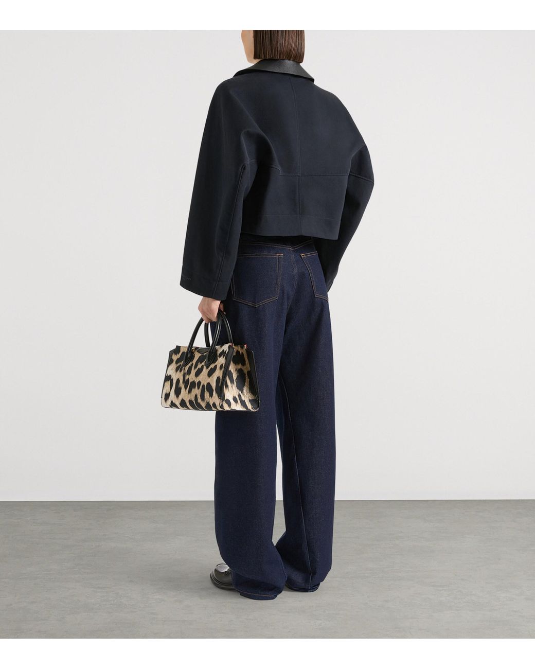Givenchy Blue Cotton-Wool Cropped Jacket