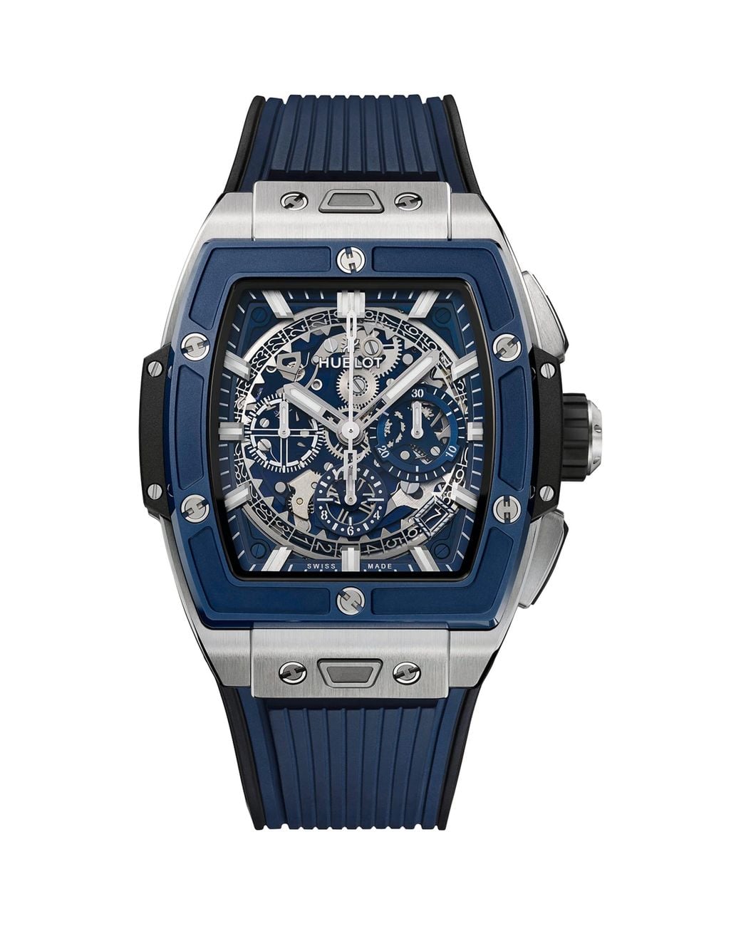 Hublot Blue Titanium And Ceramic Spirit Of The Big Bang Chronograph Watch
