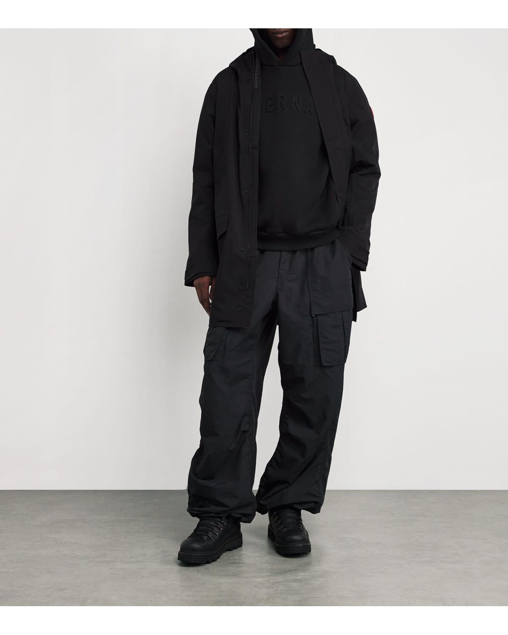 Canada Goose Black Waterproof Barclay Raincoat for men