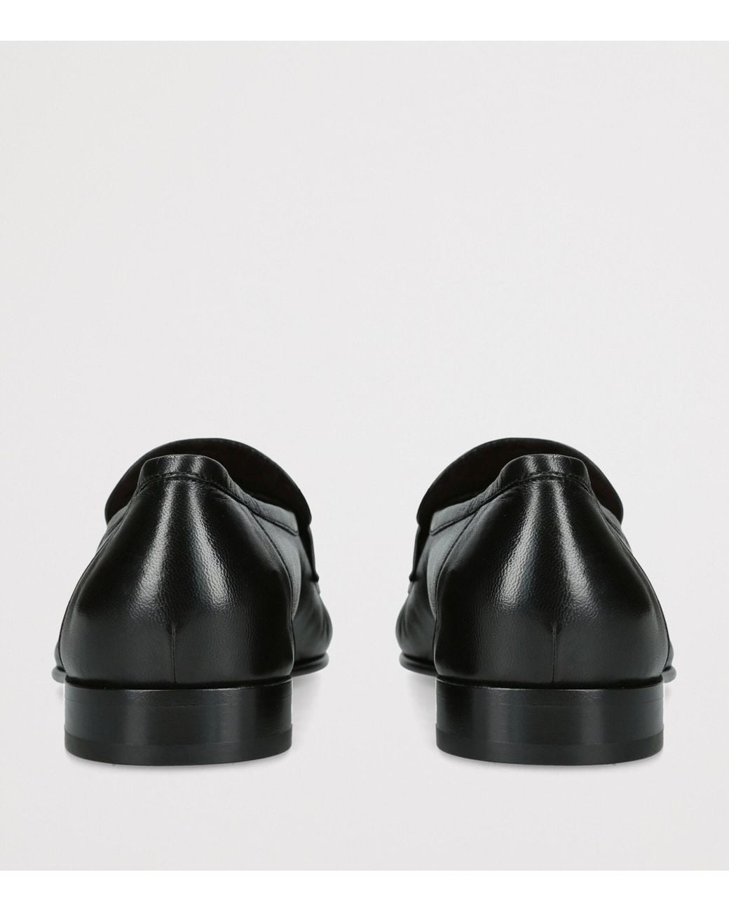 The Row Black Soft Leather Loafers for men