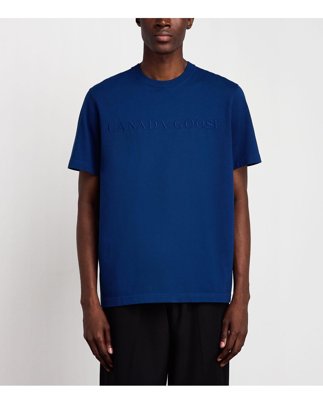 Canada Goose Blue Organic Cotton Vantage T-Shirt for men
