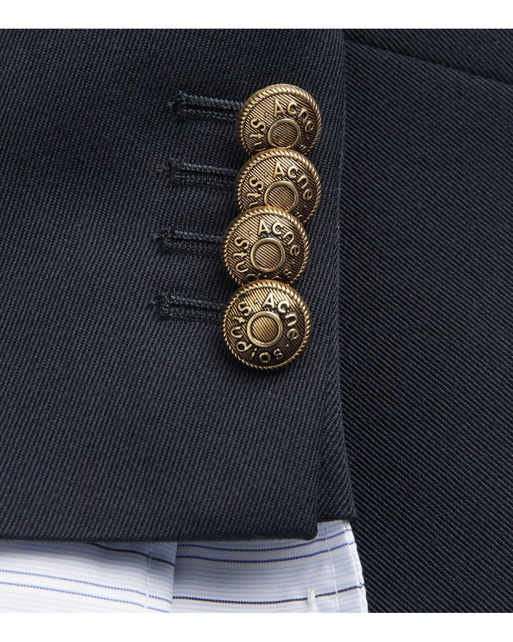 Acne Blue Wool Single-Breasted Blazer
