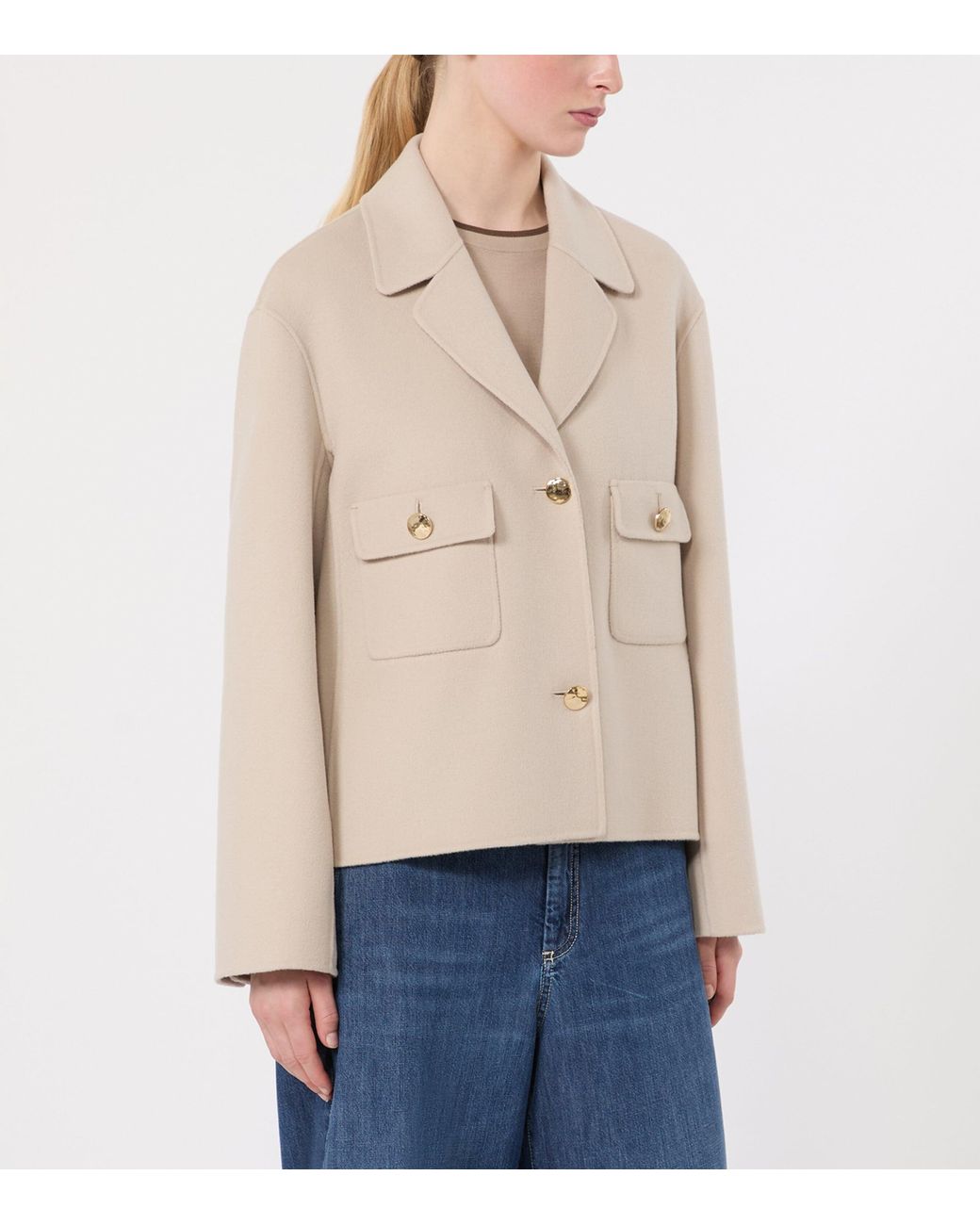 Max Mara Natural Virgin Wool Short Jacket