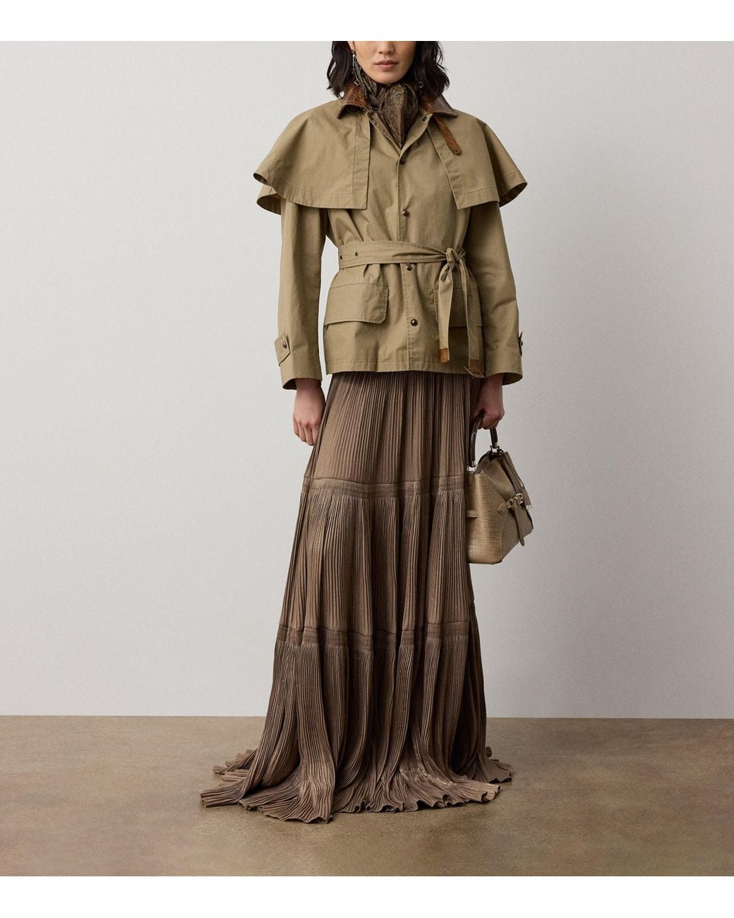 Ralph Lauren Brown Brannigan Short Trench Coat
