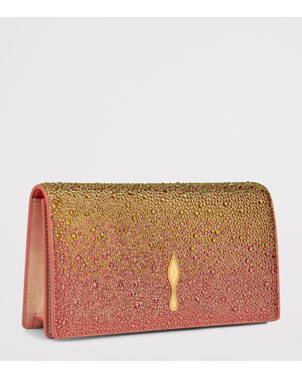 Christian Louboutin Brown Bettina Strass Botanica Clutch Bag