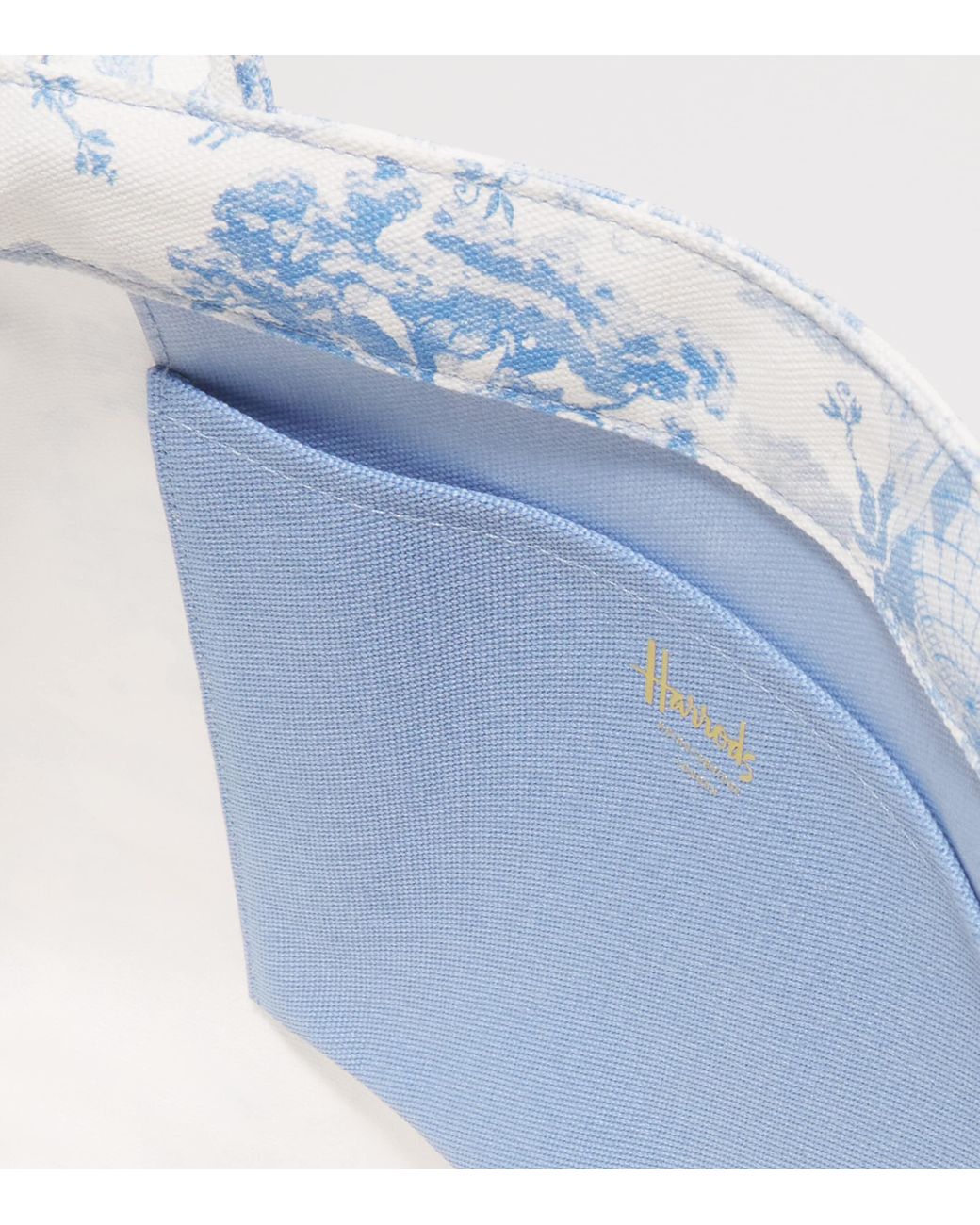Harrods Blue Medium Toile Print Tote Bag