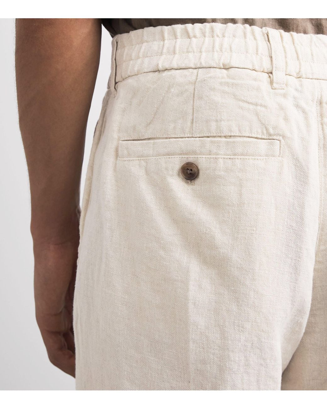 NN07 Natural Linen Billie Trousers for men