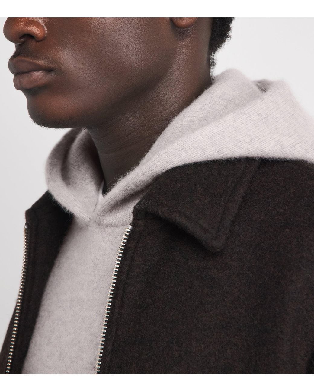 Vince White Cashmere Hoodie for men