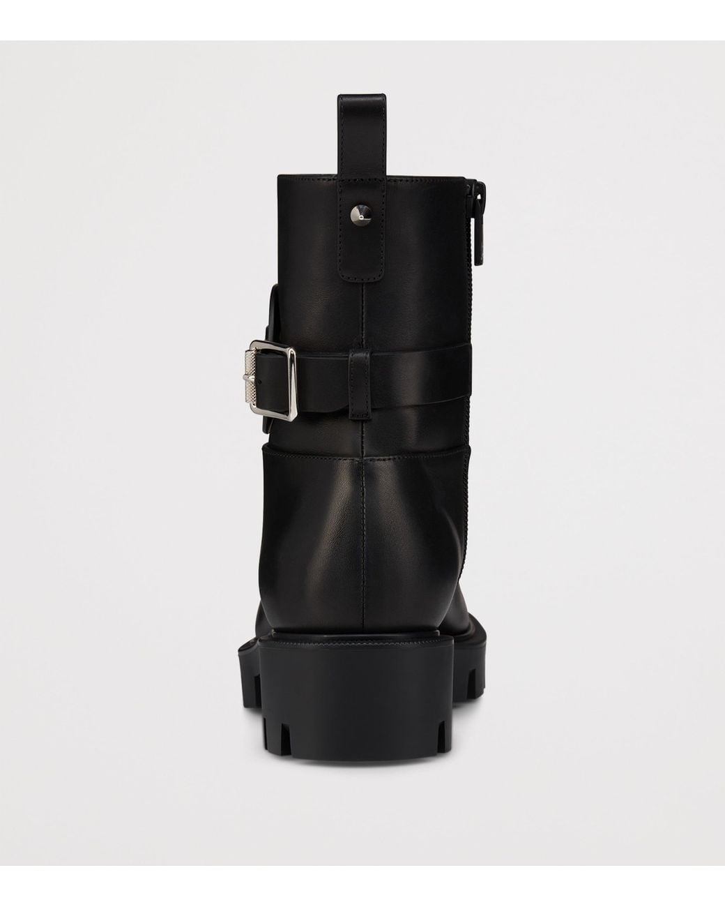 Christian Louboutin Black Dianouchette Lug Leather Ankle Boots