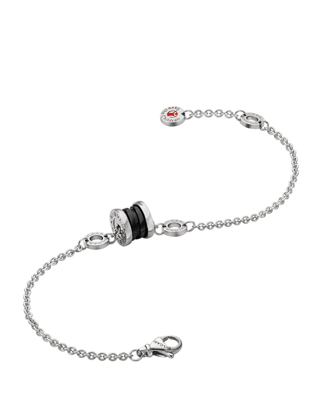 BVLGARI Metallic Sterling And Ceramic Save The Children Bracelet