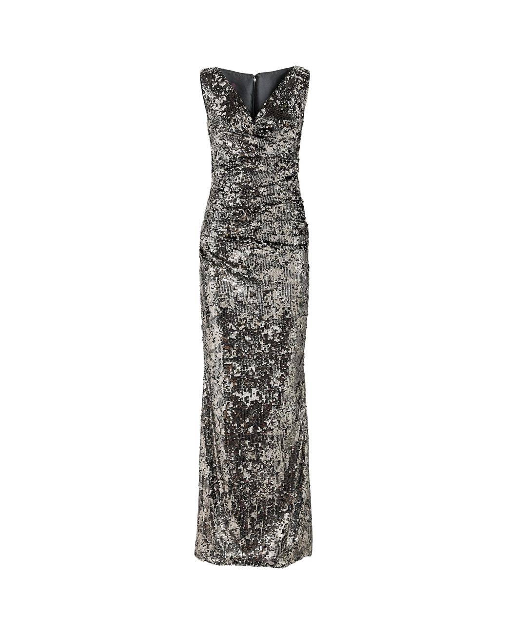 Talbot Runhof Metallic Sequinned Column Gown