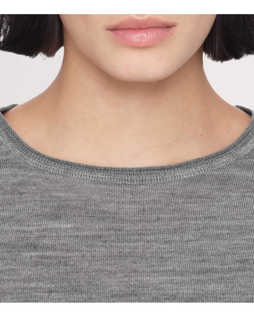AllSaints Gray Merino Wool Coyte Sweater