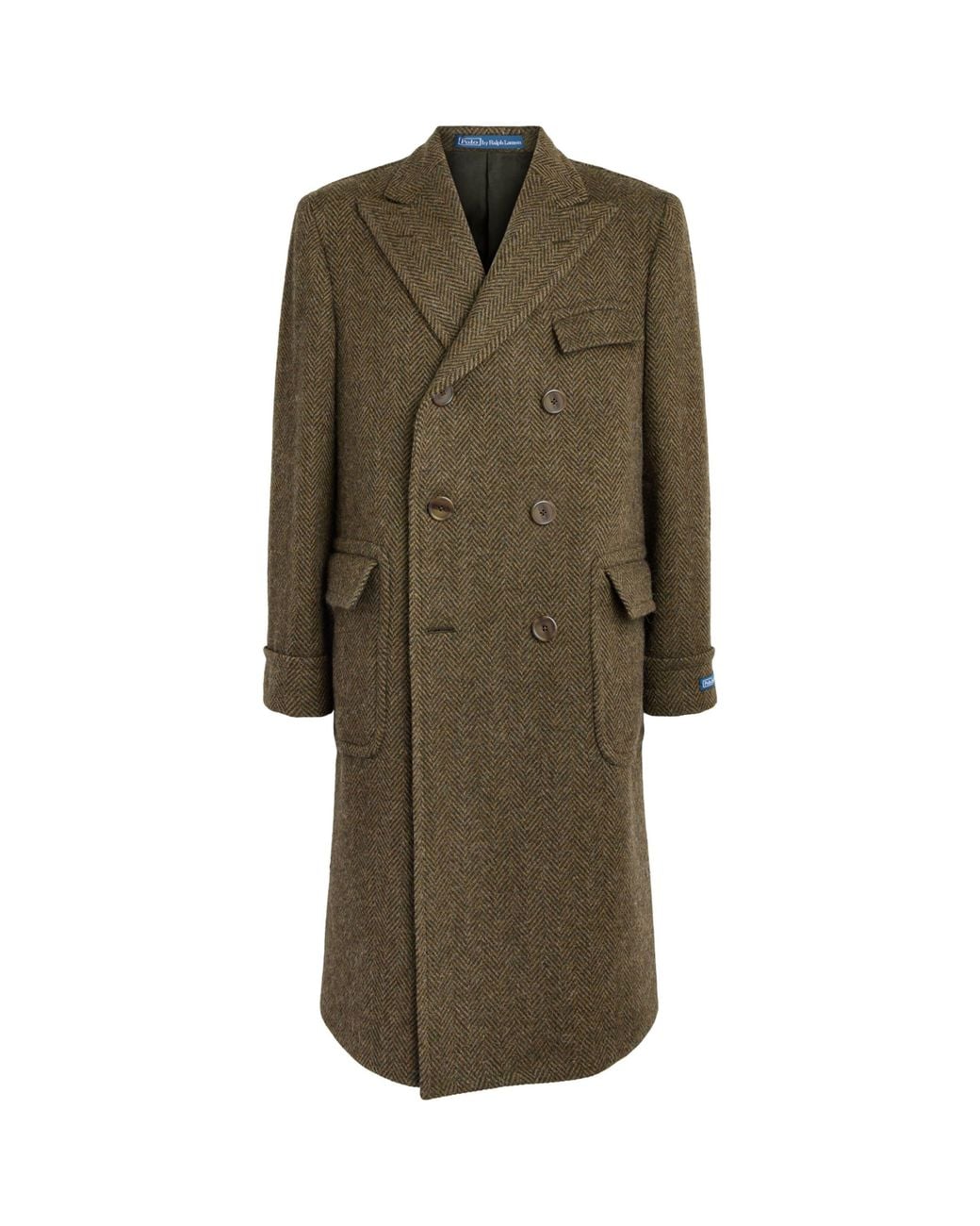 Polo Ralph Lauren Green Wool Tweed Polo Coat for men