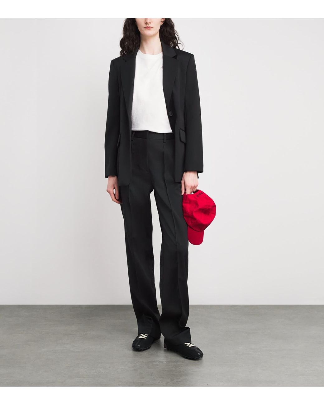 Claudie Pierlot Black Straight Tailored Trousers
