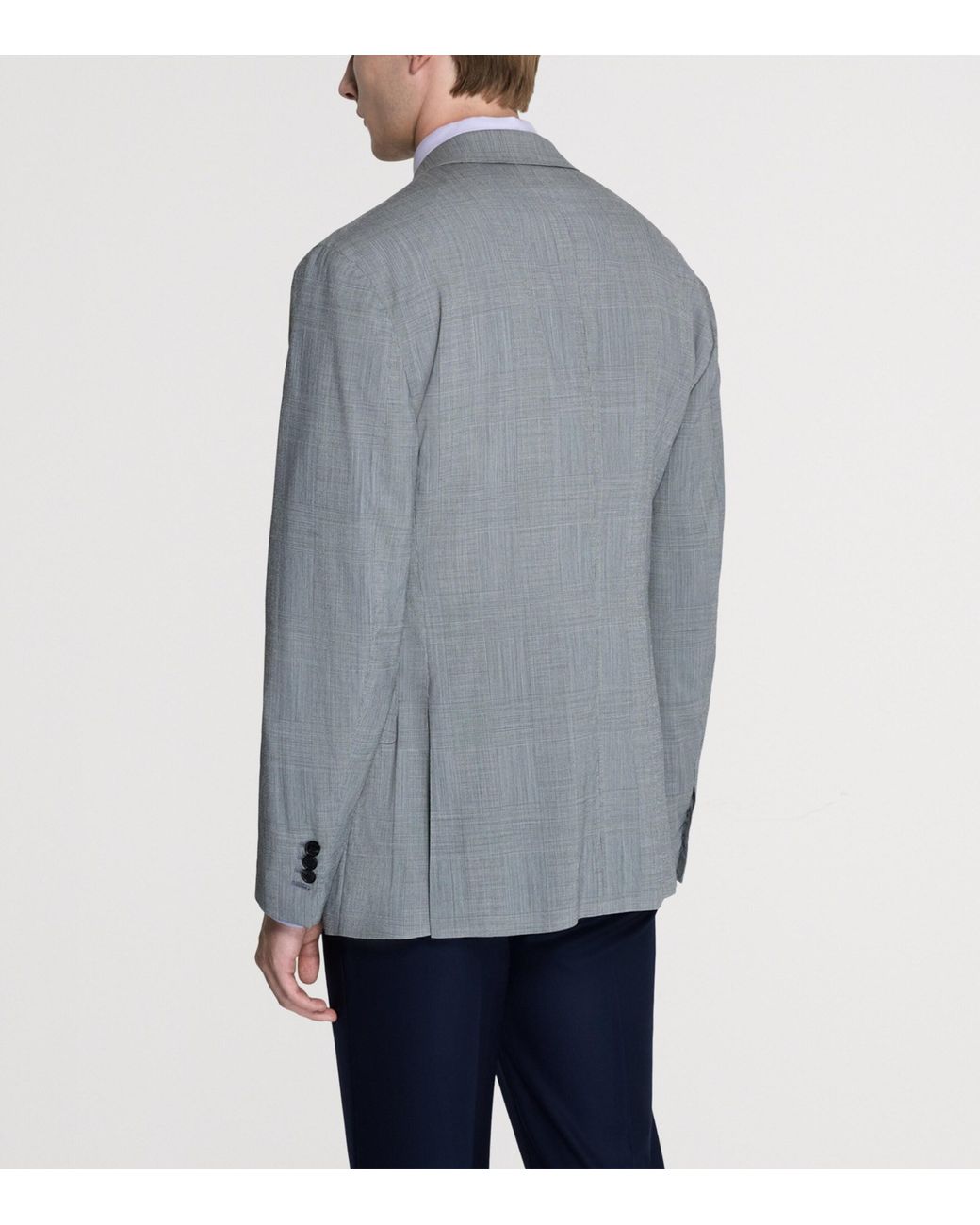 Dunhill Gray Wool-Blend Single-Breasted Blazer for men