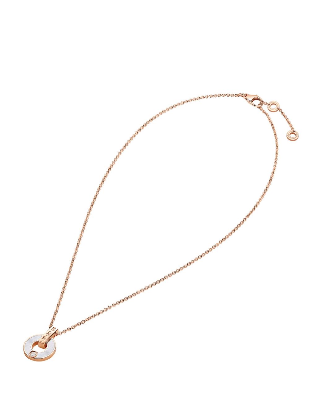 BVLGARI Metallic Diamond And Mother-Of-Pearl Necklace