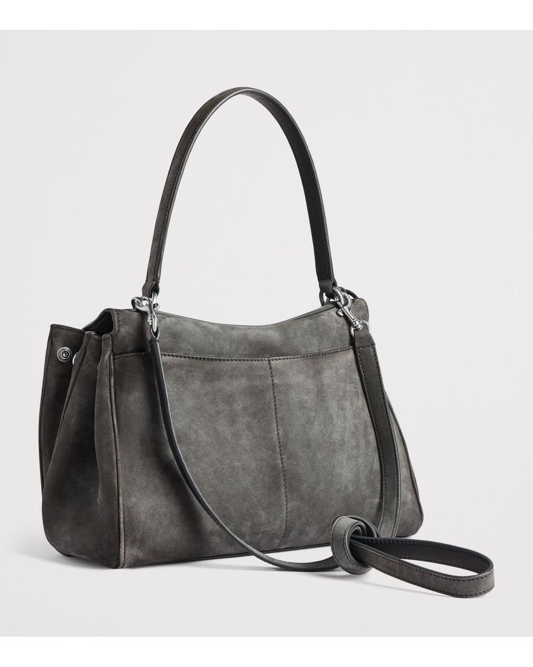 Balenciaga Black Small Suede Rodeo Top-Handle Bag