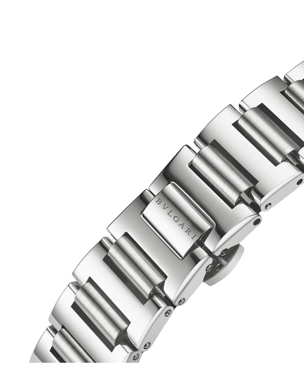 BVLGARI Metallic Stainless Steel And Diamond Lvcea Watch