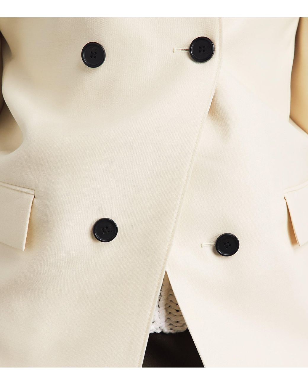 Khaite Natural Wool-Silk Rolo Blazer