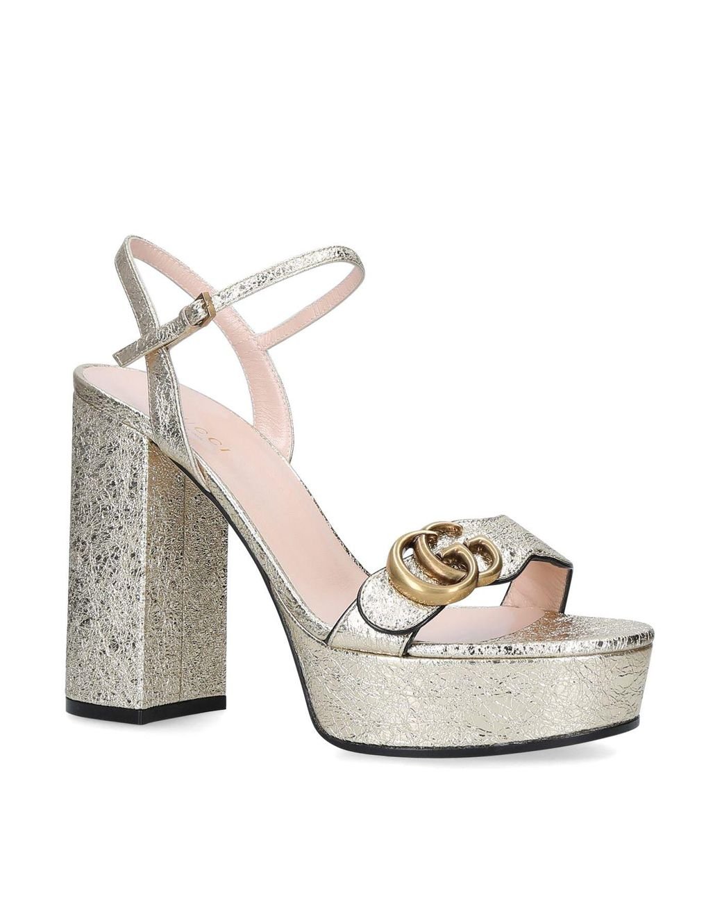Gucci marmont cheap platform sandals