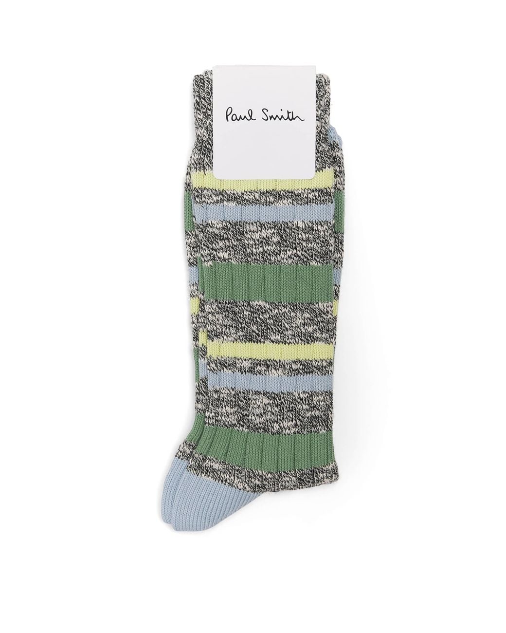 Paul Smith Green Chunky Stripe Socks for men