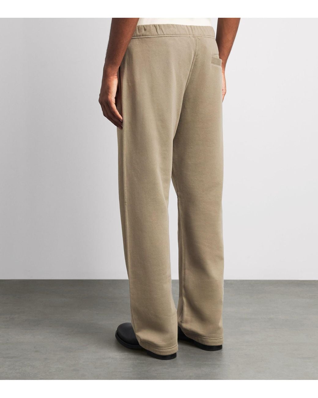 C P Company Natural Cotton Diagonal Raised Fleece Sweatpants for men