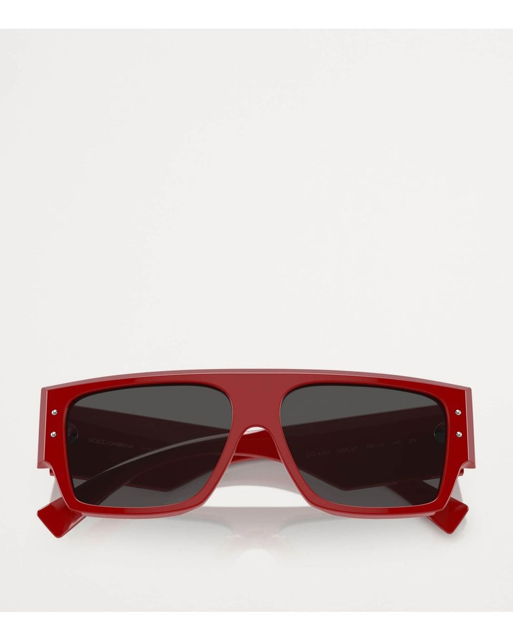 Dolce & Gabbana Red Full-Rim Square Sunglasses
