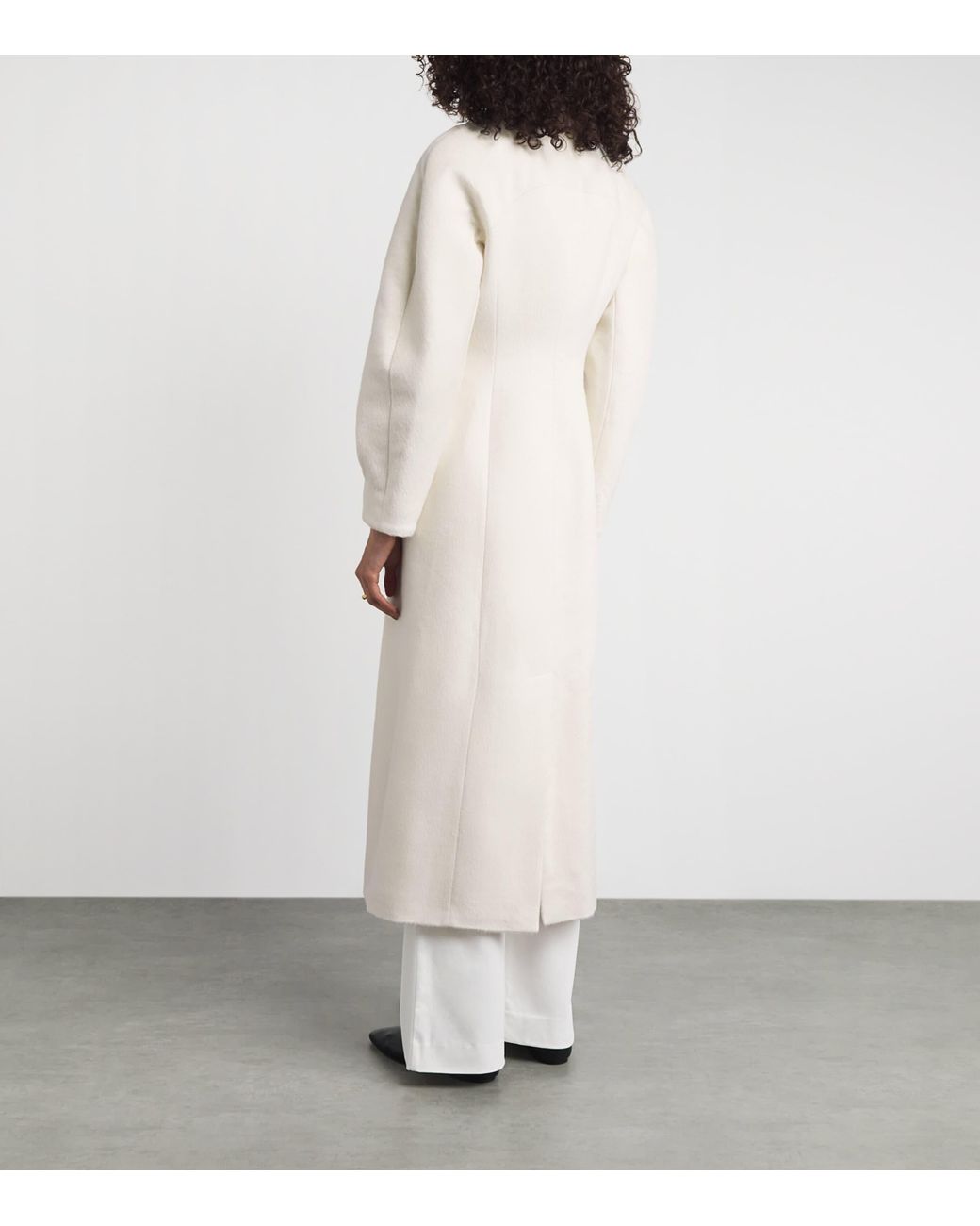 RETORI Natural Llama-Virgin Wool Hourglass Overcoat