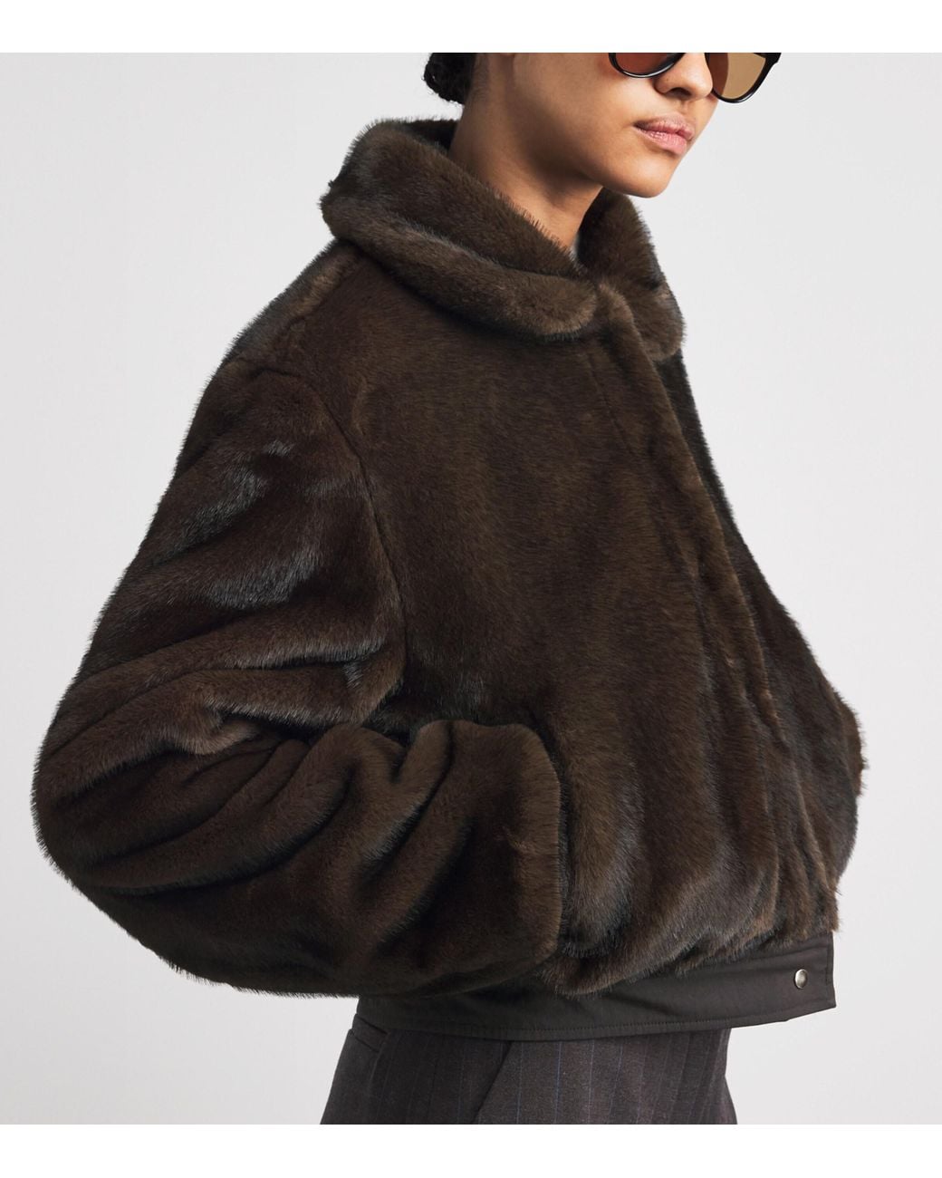 Claudie Pierlot Black Faux Shearling Reversible Parka