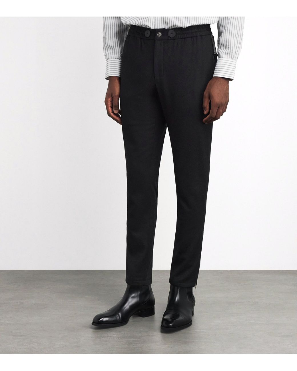 Alan Scott Black Cashmere-Blend Sweatpants for men