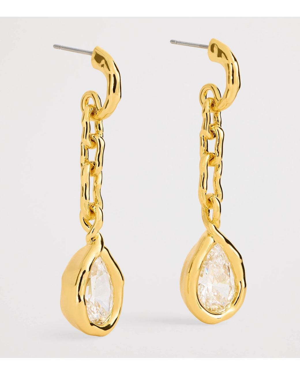 Alexis Metallic Plated Asterales Drop Earrings