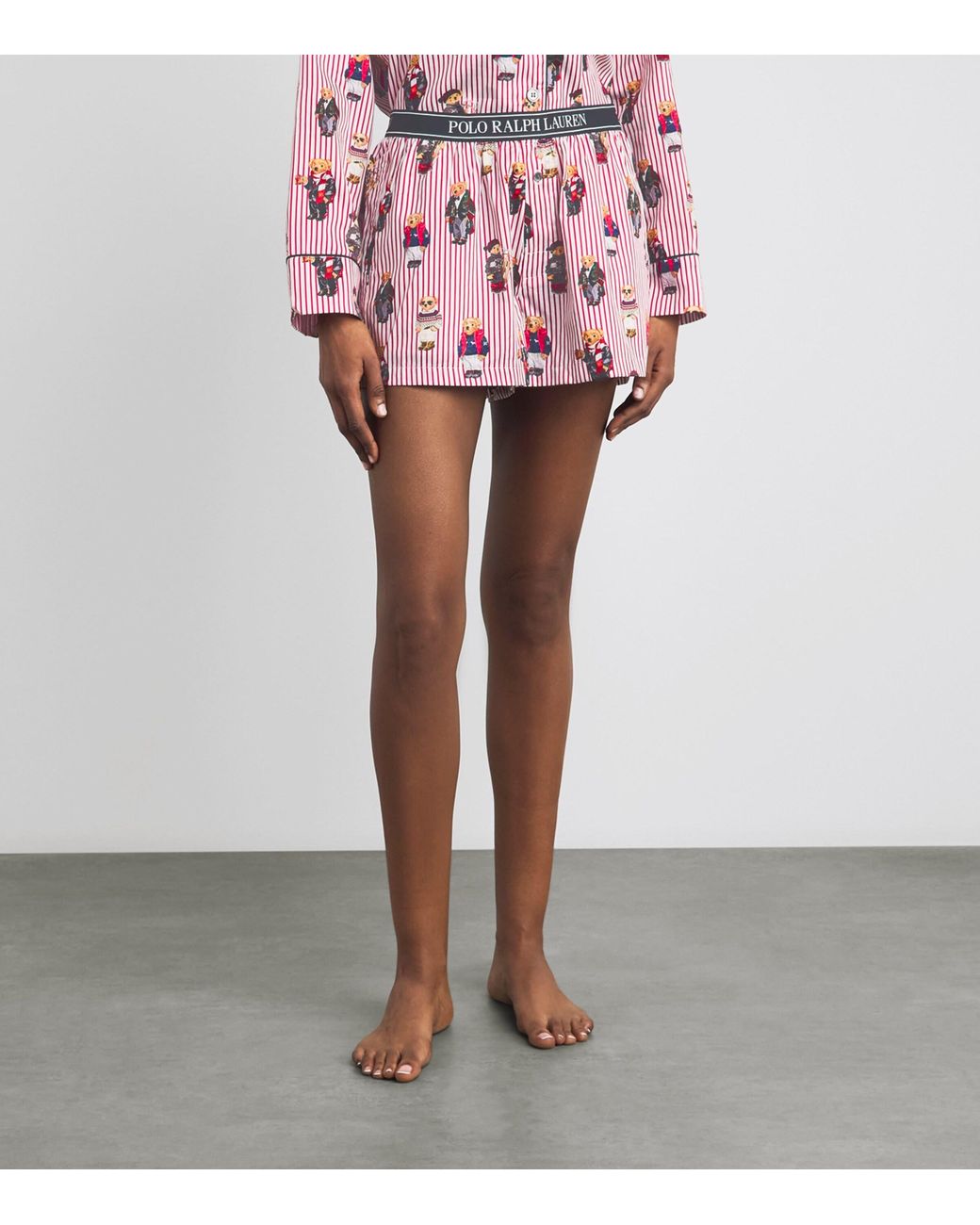 Polo Ralph Lauren Pink Cotton Polo Bear Logo Pyjama Shorts