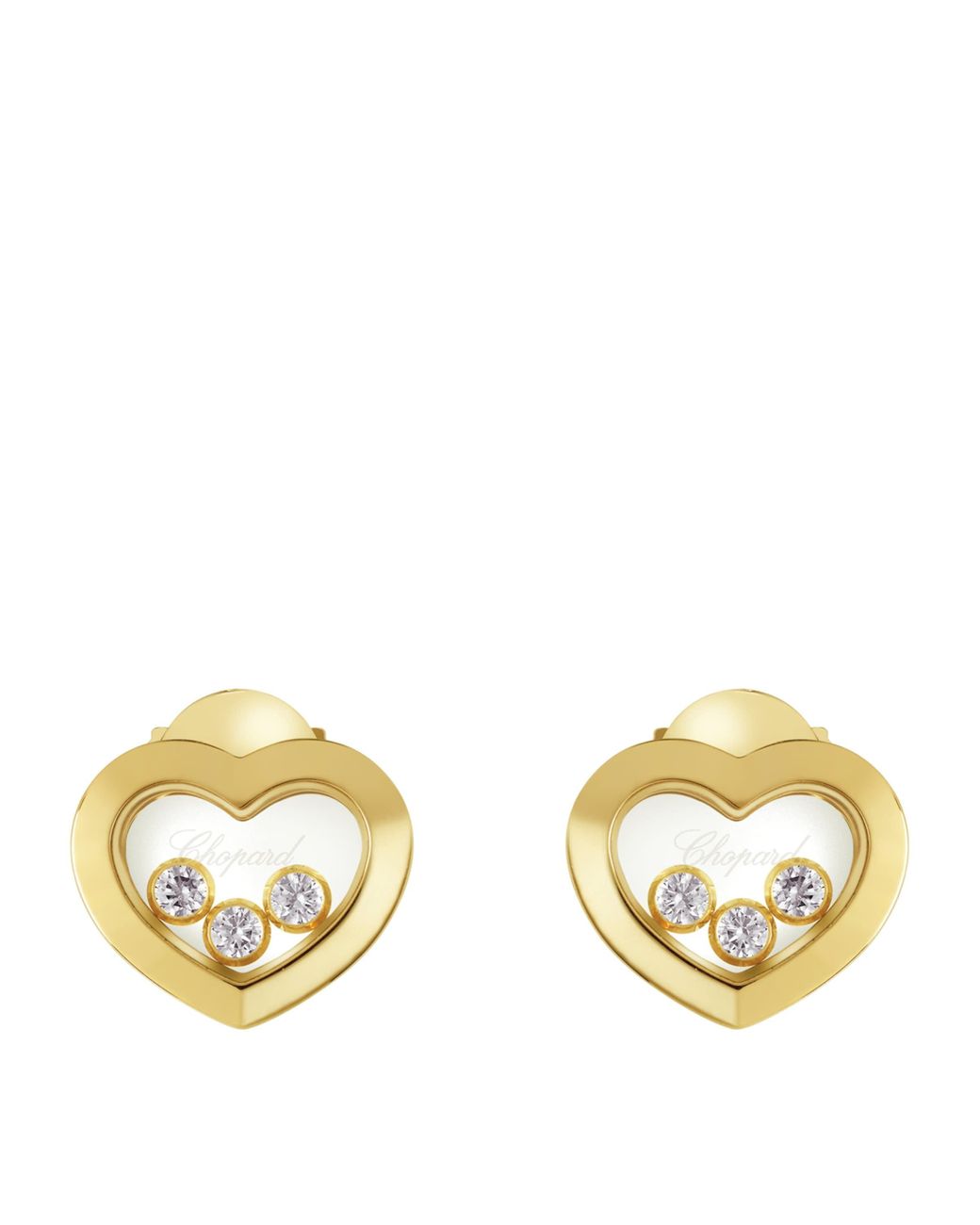 Chopard Metallic And Diamond Happy Diamonds Icons Earrings
