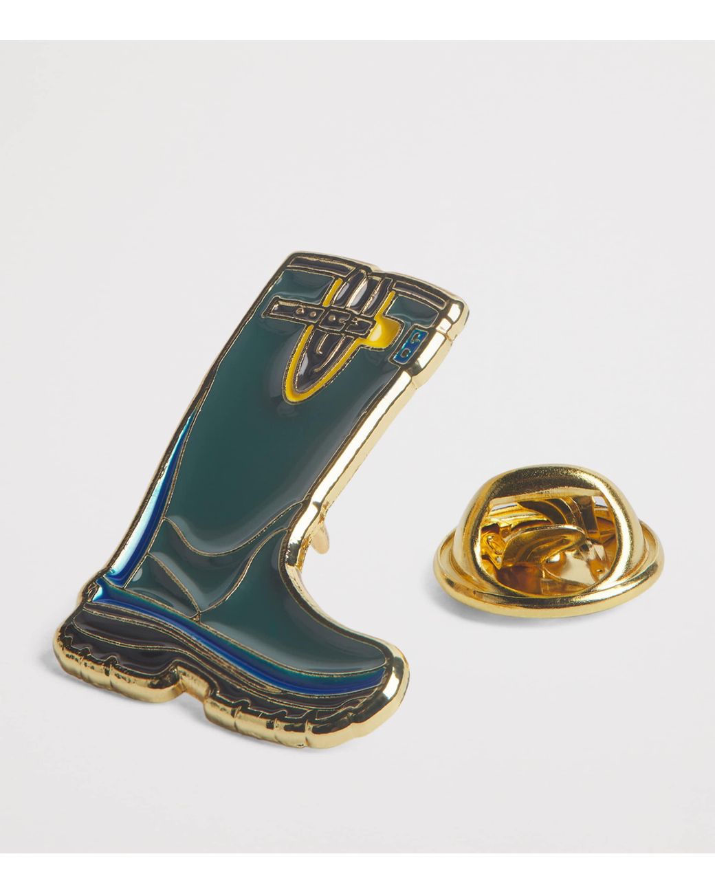Barbour Gray X Paul Smith Welly Boot Pin Badge