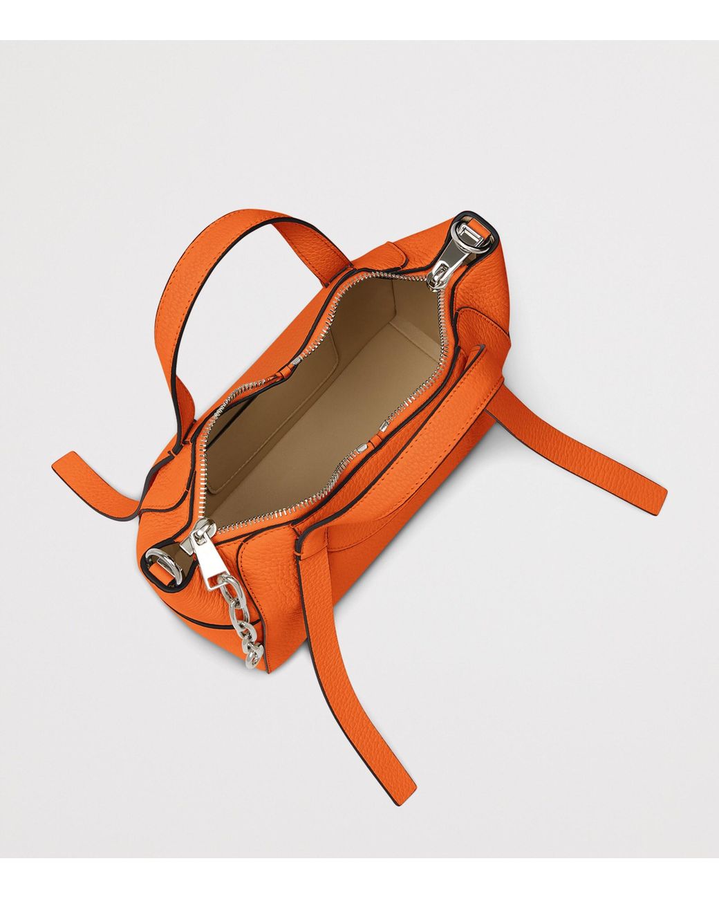 Givenchy Orange Small Leather Snatch Top-Handle Bag