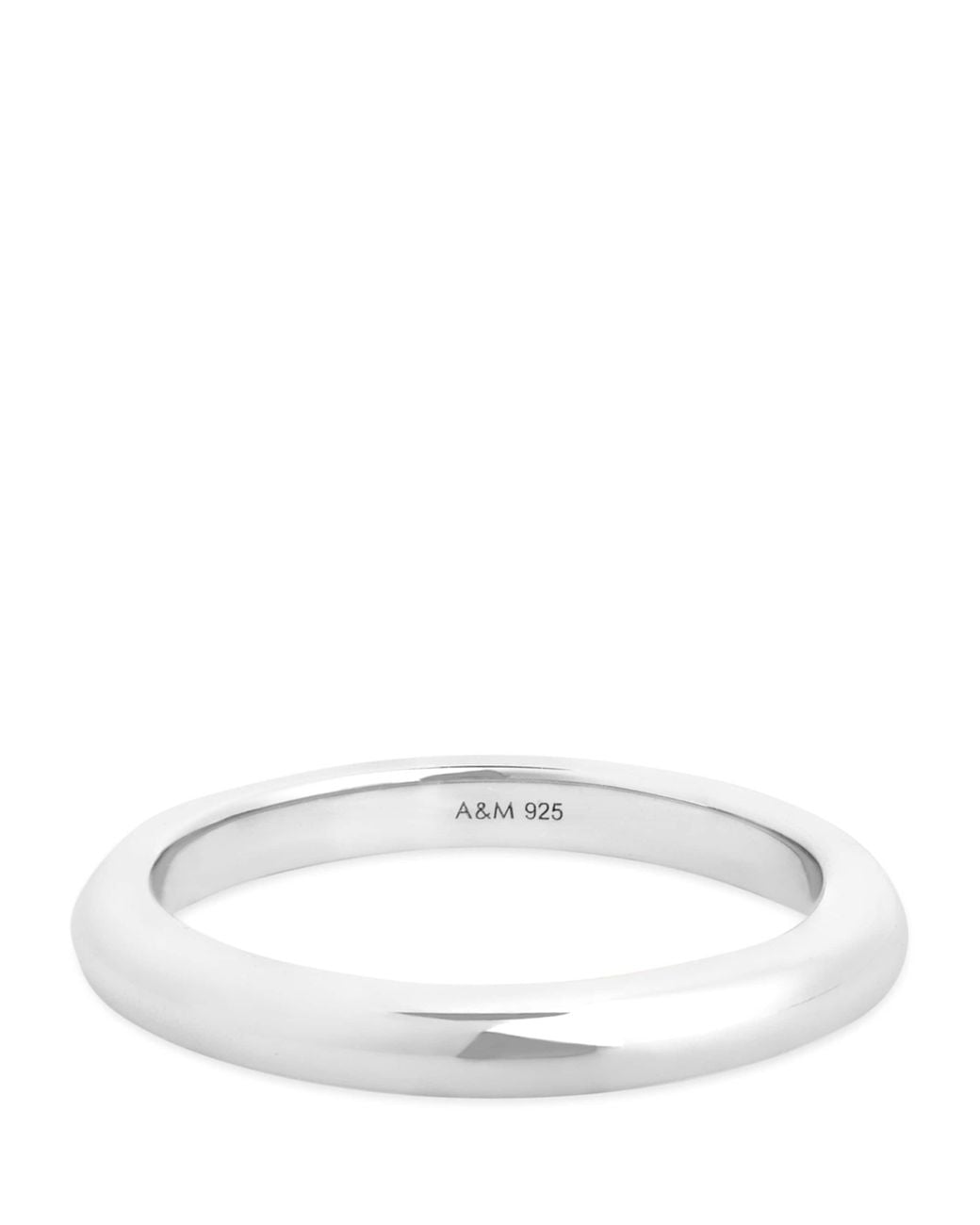 Astrid & Miyu White Rhodium-Plated Essential Stacking Ring