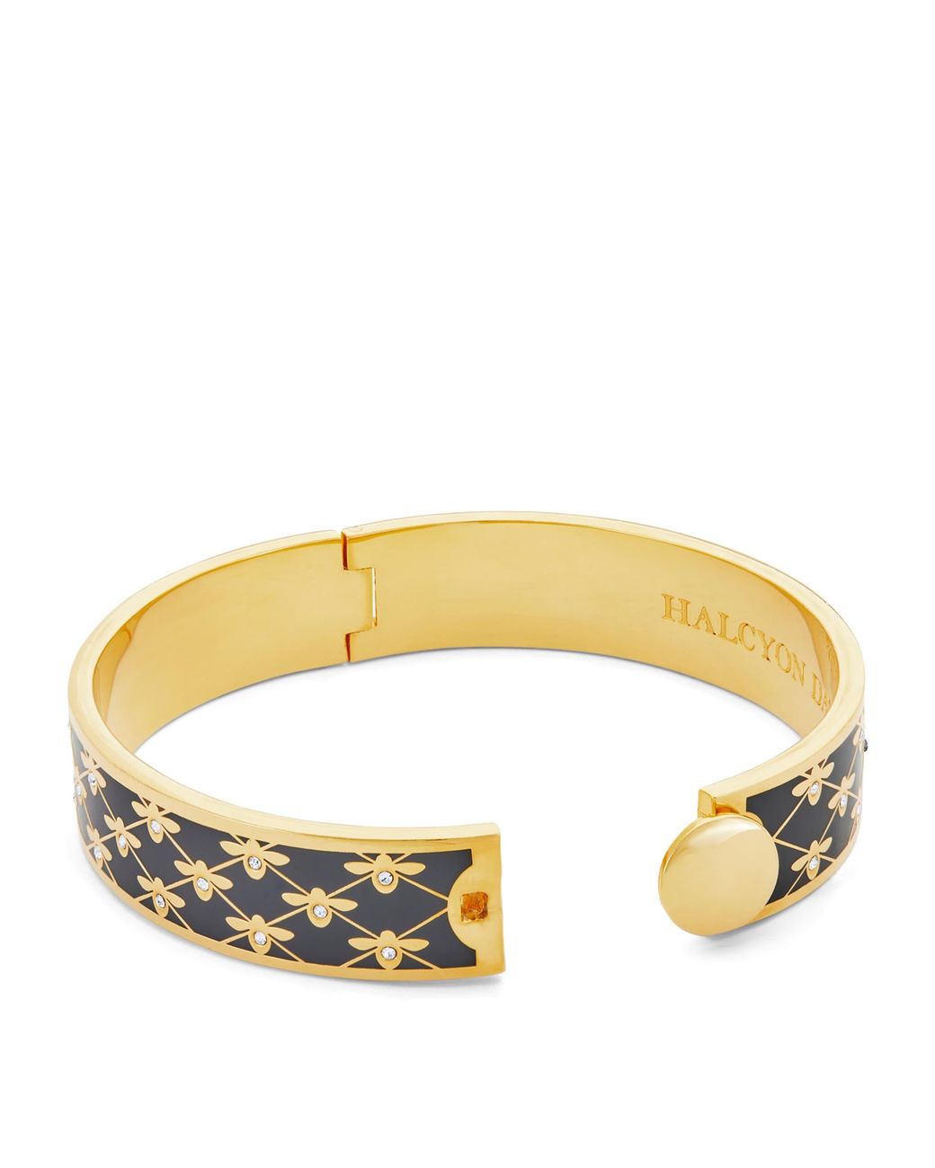 Halcyon Days Multicolor Plated Enamel Bee Sparkle Bangle for men