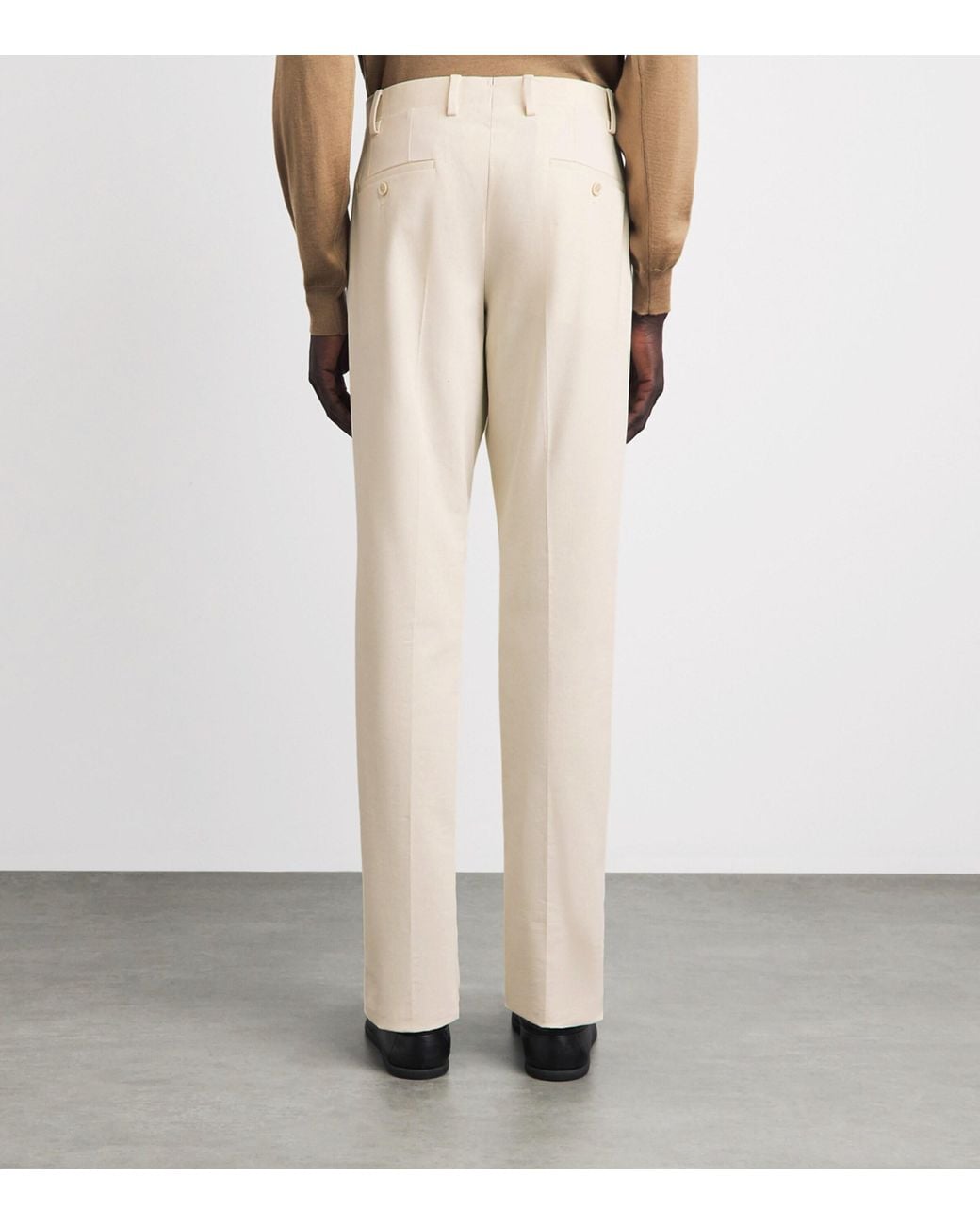 Lardini Natural Stretch-Cotton Twill Chinos for men