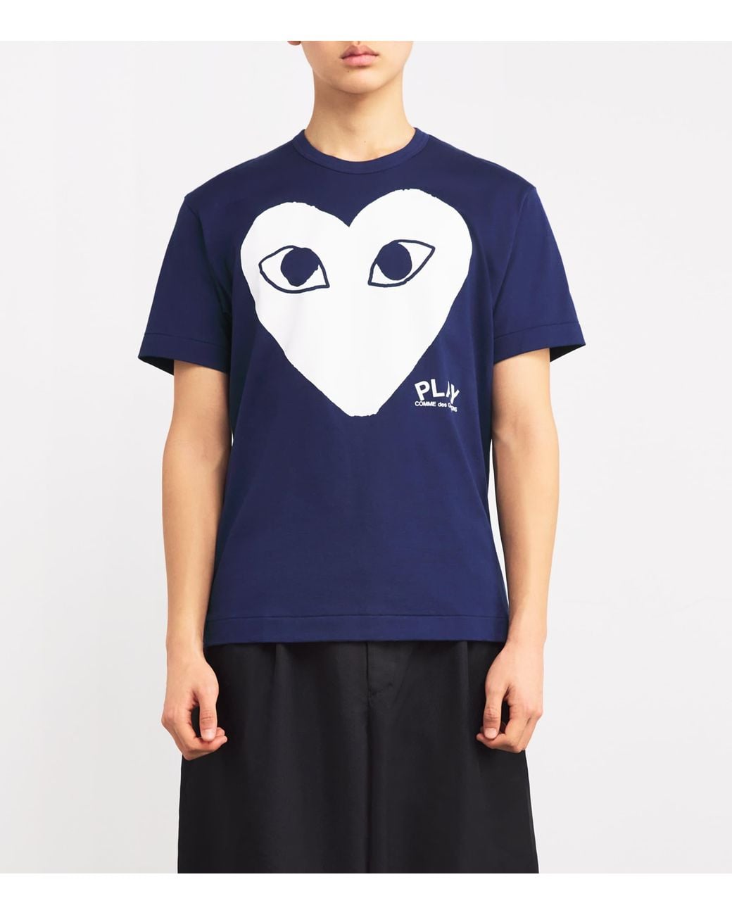 COMME DES GARÇONS PLAY Blue Heart Logo T-Shirt for men