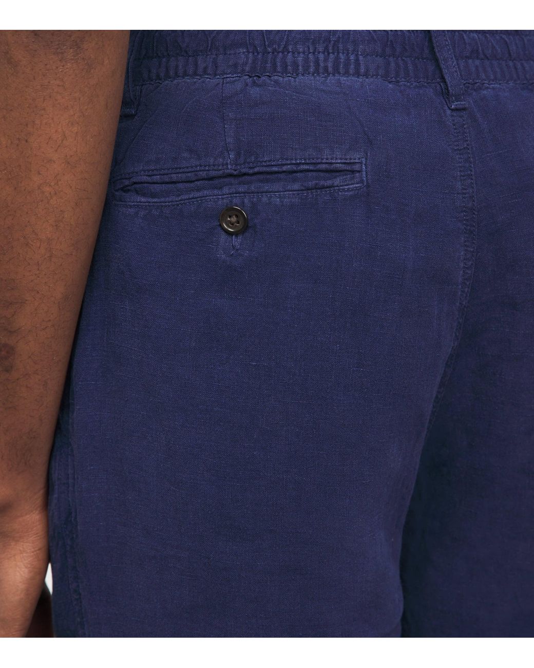 Polo Ralph Lauren Blue Linen Drawstring Prepster Trousers for men