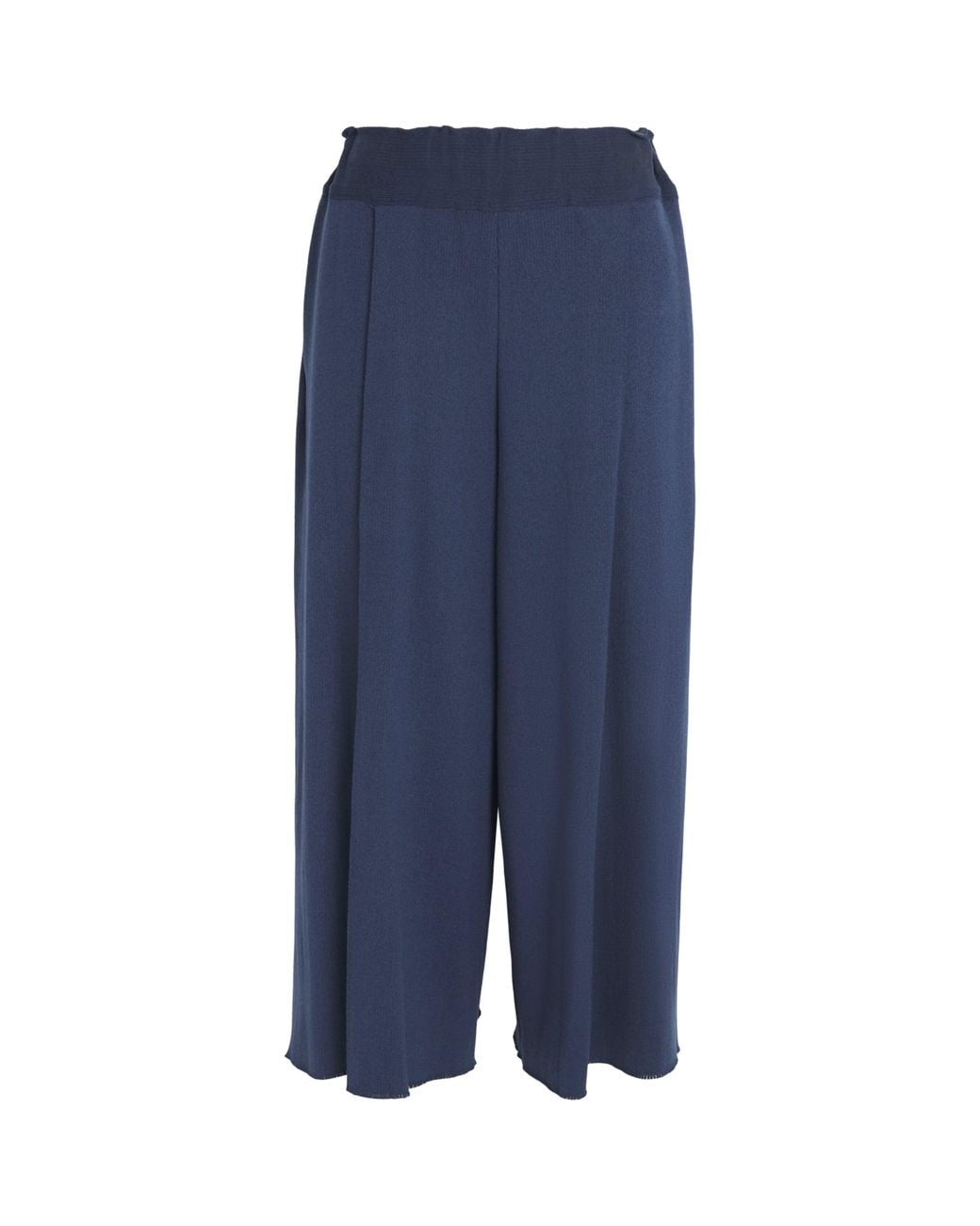Issey Miyake Blue Cropped Campagne Wide-Leg Trousers