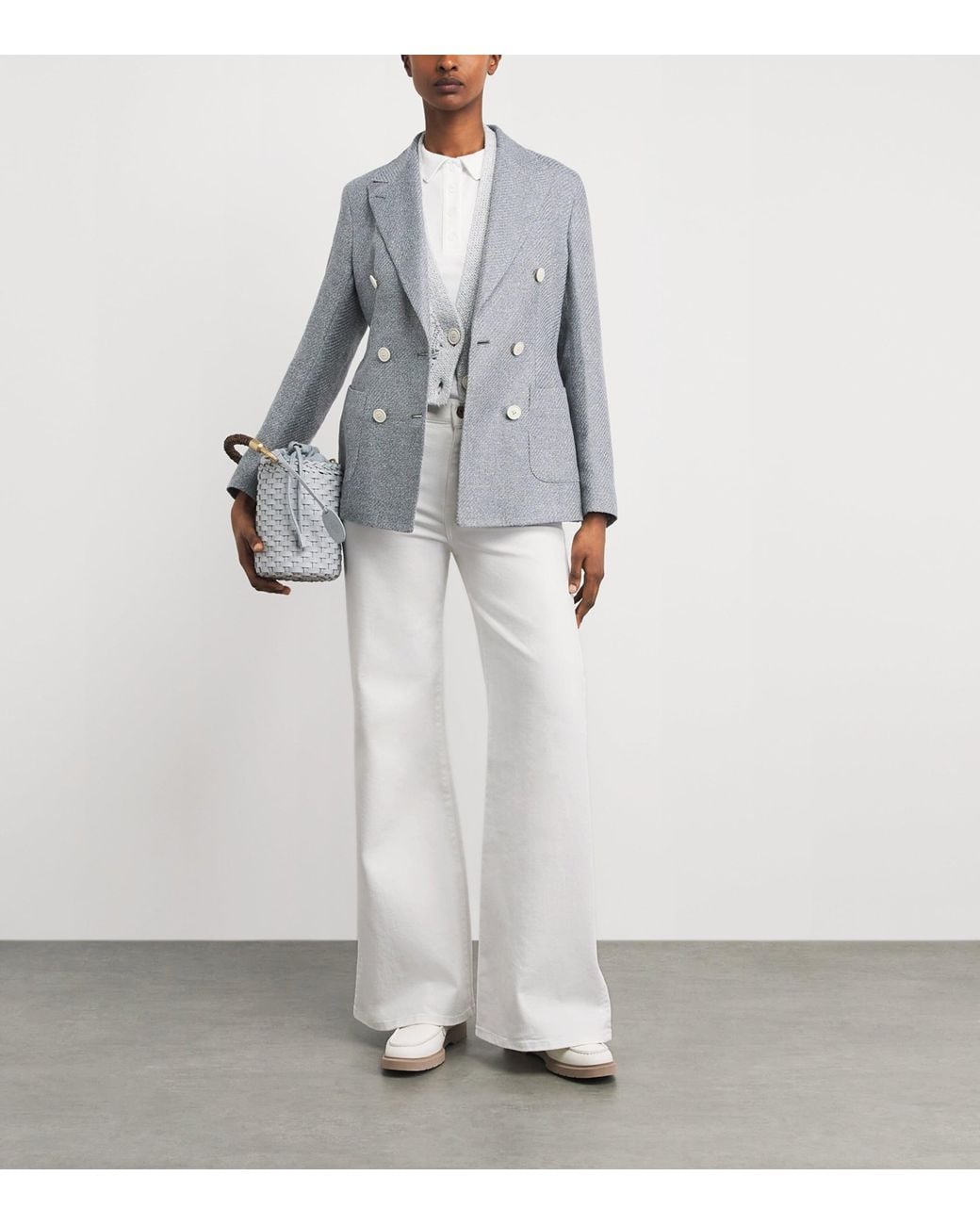 Eleventy White Wide-Leg Jeans