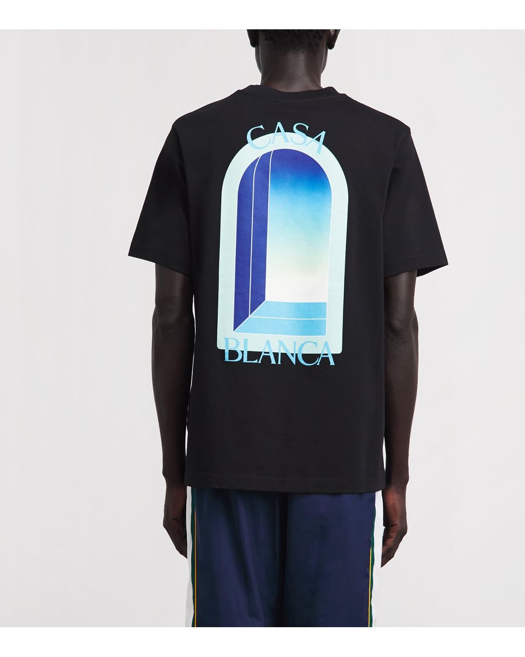 Casablanca Black Organic Cotton L'Arche T-Shirt for men